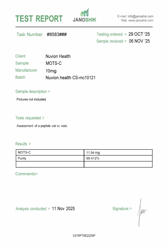 MOTS-C COA report