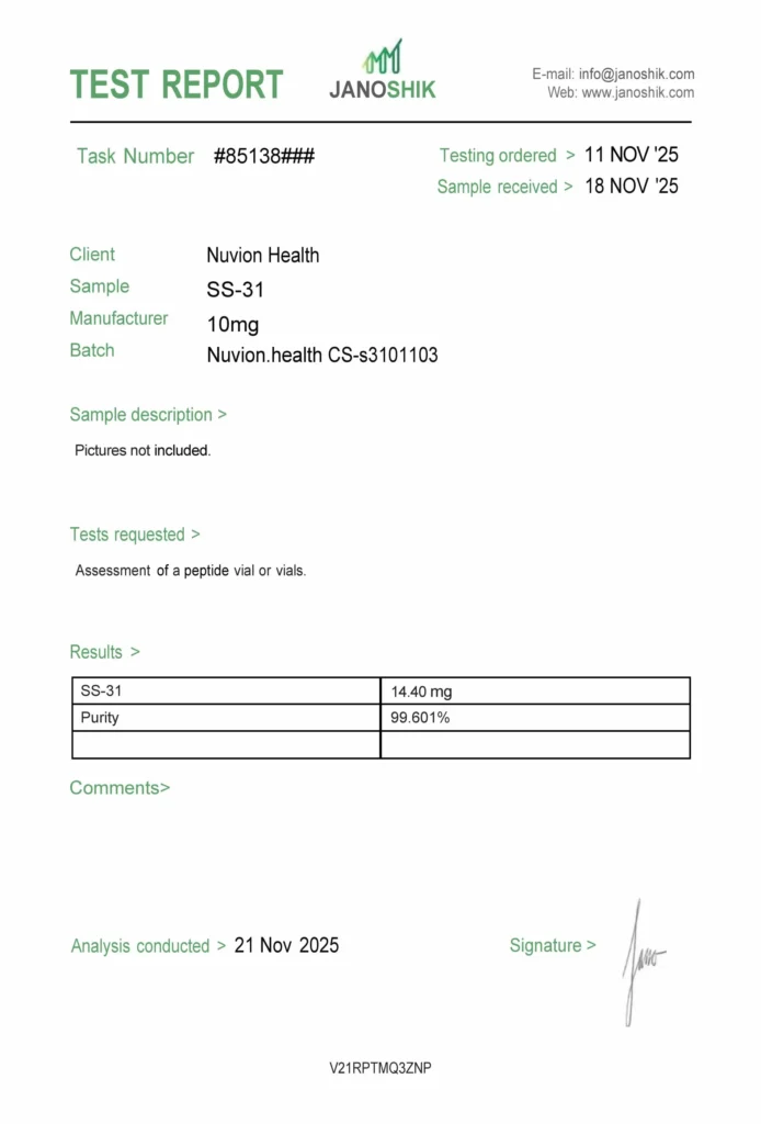 SS-31 COA report