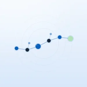 Abstract peptide chain illustration for the NuVion ace-031 research profile