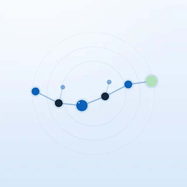 Abstract peptide chain illustration for the NuVion glutathione research profile