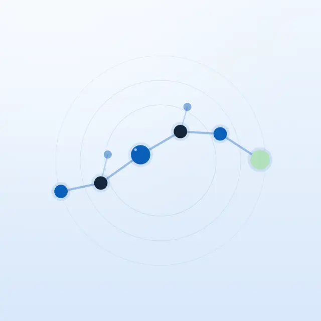 Abstract peptide chain illustration for the NuVion gonadorelin research profile