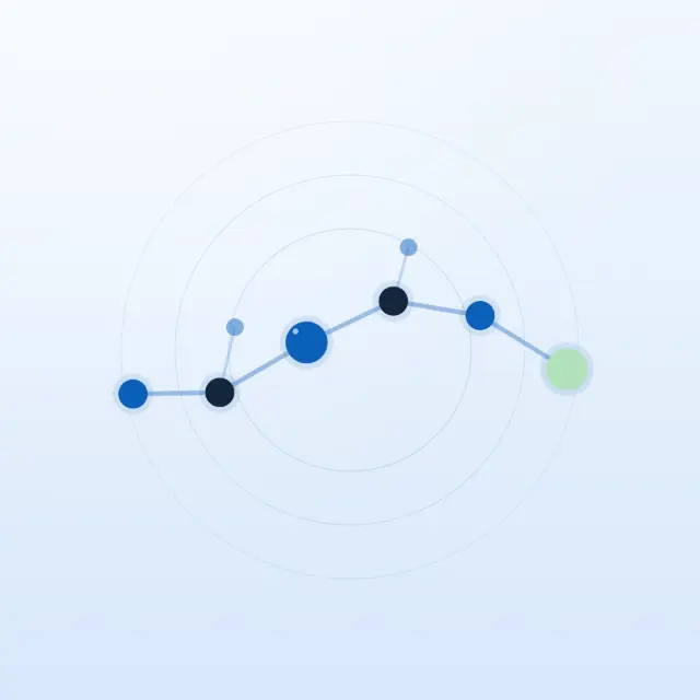 Abstract peptide chain illustration for the NuVion mgf research profile